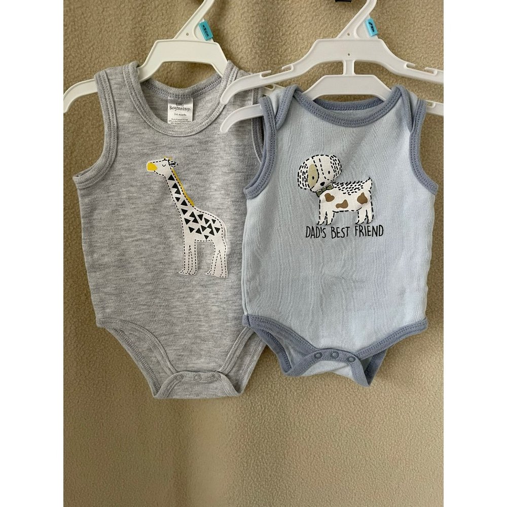 Kyle & Deena Puppy & Little Beginnings Giraffe Sleeveless Singles - Set of 2
